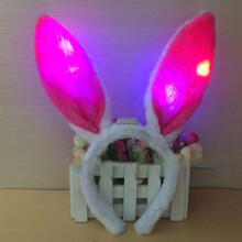 Serre-tête oreilles de lapin de Pâques avec lumières LED (1 pièce)