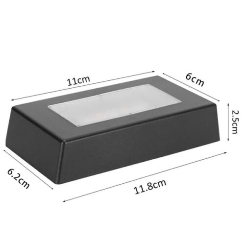 Base de luz LED retangular USB multicolorida preta 1