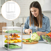 Gebäckvitrine, verstellbare, transparente Brotdose, 1 Stück
