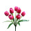 Tulipas artificiais de seda rosa choque, 9 unidades, 40 cm (15,8 polegadas) 1