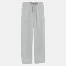 Pantaloni de in pentru bărbați, de vară, cu picior larg și șnur