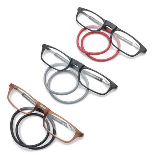 Ergonomische Lesebrille mit Magnetband +2,5 1