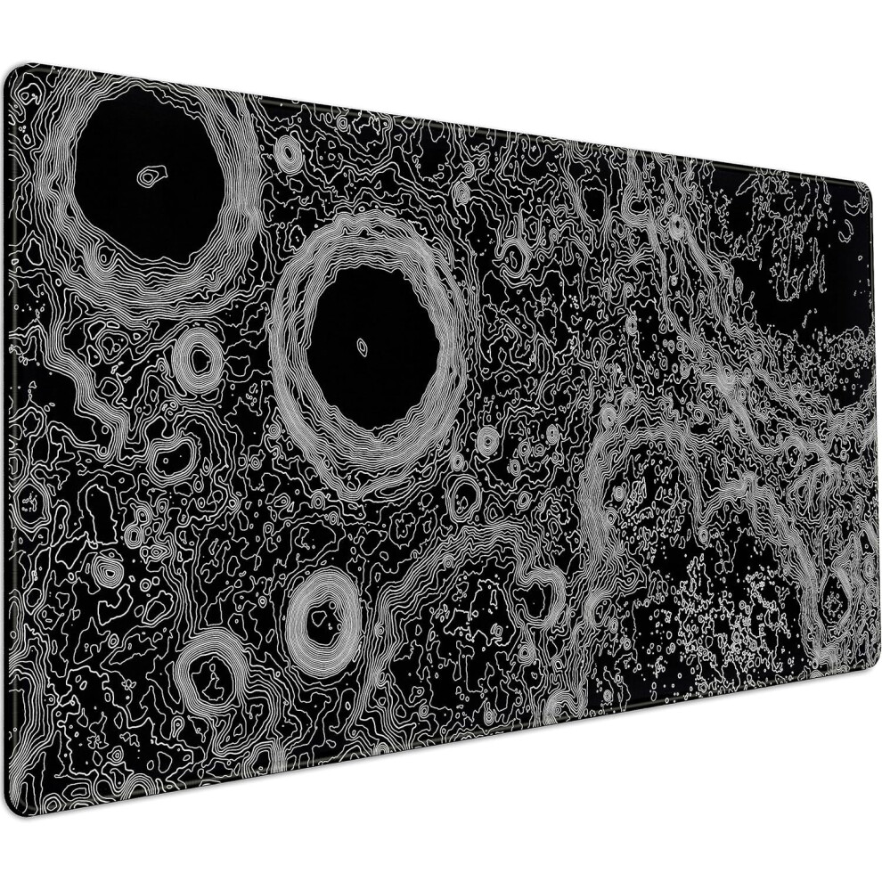 Topographic Desk Mat Xxl 31.5X15.75 In Black/White 9402001620989