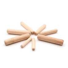 Holzdübel 8 mm x 40 mm, geriffelt, 100 Stück