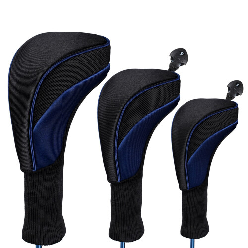 Golf Head Covers for Woods 3-Piece Set