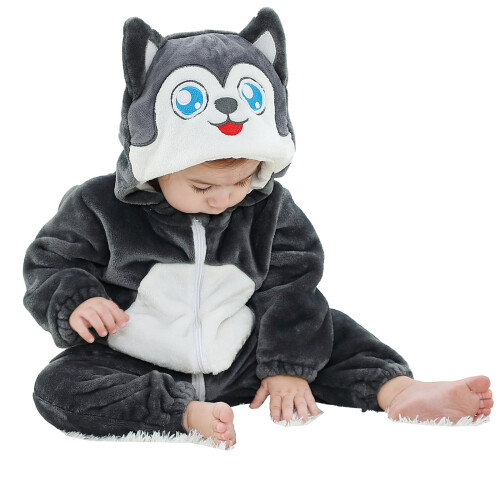 Body bébé imprimé Husky de Sibérie