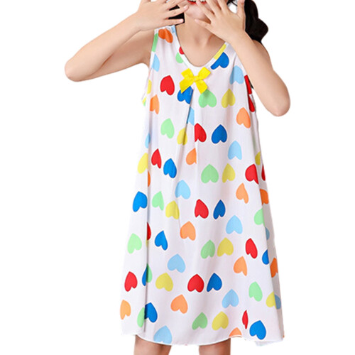 Camicia da notte da principessa senza maniche per bambina