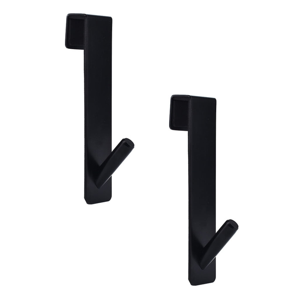 Yosadier Black Stainless Steel Over-Door Towel Hooks 9402001636256