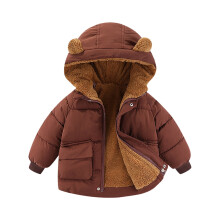 Cappotto invernale per bambini di 3-4 anni con cappuccio a orecchie d'orso.