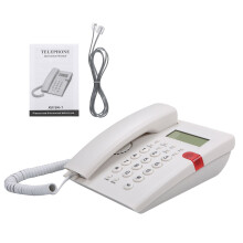 Desktop landline telephone with caller ID white