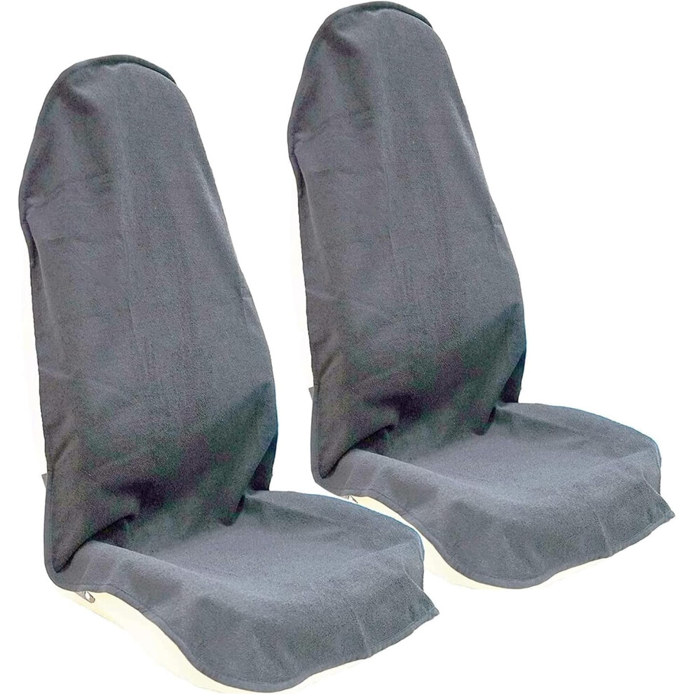 Waterproof Car Seat Cover For Front Seats 2Pcs Grey 9065194666969