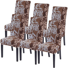 Housses extensibles pour chaises de salle à manger Parsons, lot de 6, marron