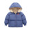 Boys' Winter Coat Solid Blue Hooded Warm Top3-4Years 1