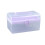 Contenitore trasparente viola portatile con maniglia 1