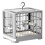 Cage portable pour petits oiseaux avec support et 1