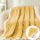 Heated Blanket for Sofa Bed Yellow 3D Grid Design 2