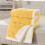 Heated Blanket for Sofa Bed Yellow 3D Grid Design 8