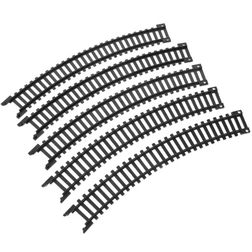 Electric Train Tracks Toy Set Black Plastic 5 Pieces