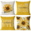 Sunflower Pillow Covers Yellow Floral4-Pack18x18 1