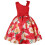 Mädchen-Partykleid mit Rosenmuster und Schulterdetails 1