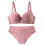 Women's Comfortable Everyday Bra and Panties Set Pink 1