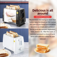 Stainless Steel2-Slice Toaster with Wide Slots and6