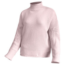 Maglione da donna in maglia a trama spessa, tinta unita, ideale per autunno e inverno.