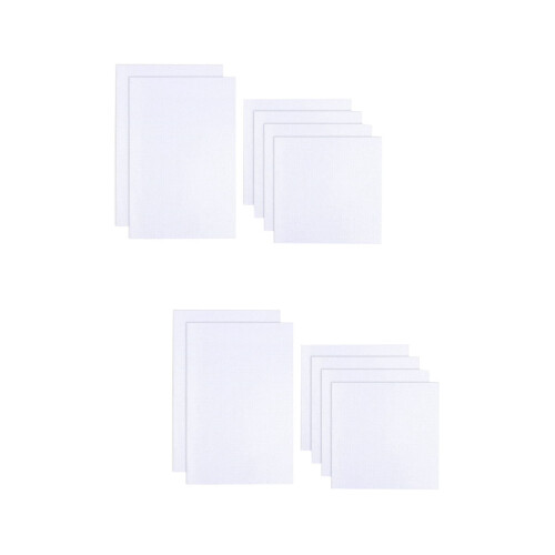 Material textil pentru cusut în cruce, numărat, alb, 12 bucăți