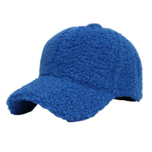 Zimní čepice z jehněčí vlny modrá unisex