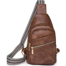 Bolsa transversal feminina com alça ajustável e bolsa de peito.