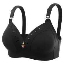Dambralette utan bygel, vadderad, bred axel, svart, 38C