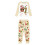 Julepyjamassæt med lange ærmer Beige6Y 1