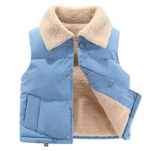 Kindervest met fleecevoering, blauw, 1 stuk