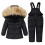 Completo da sci per bambino/a (1-2 anni) con giacca imbottita, colore nero. 1