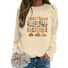 Felpa da donna girocollo a maniche lunghe, casual, pullover