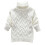 Kids Turtleneck Sweater Cable Knit Long Sleeve White 1