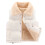 Colete acolchoado infantil branco com forro de lã, tamanhos P a GG. 1
