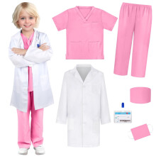 Kids Scrubs Set Nurse Uniform for Ages 3-15