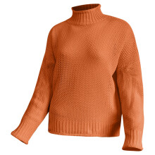 Damstickad tröja med tjock tråd, enfärgad höstvintertröja