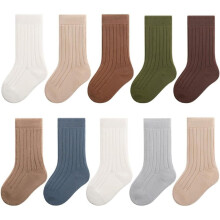 Chaussettes hautes pour bébé, sans couture, unisexes, 10 paires