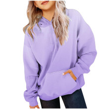 Sudadera con capucha morada para niña, tallas 8-11, estilo preppy.