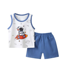 Toddler Boy Sleeveless Tank and Shorts Set Blue3M-5T