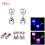 LED-Ohrringe mit Leuchteffekt, Edelstahl, 3 Paar 1