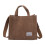 Bolsa de lona marrom feminina casual transversal com 1
