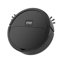 Aspirateur robot 3 en 1 avec fonction balayage, aspiration et lavage, modèle ultra-fin et silencieux avec batterie rechargeable USB, design compact