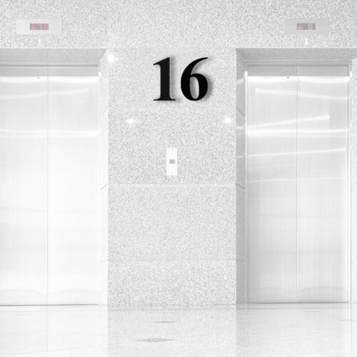 HONGDI modern floating house numbers black 8 inch 2