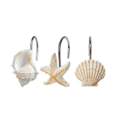 Γάντζοι για κουρτίνα μπάνιου Seashell Διακόσμηση μπάνιου 12 τεμάχια 1