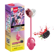 Amos Music Lollipop Candy, Audio Singing Lollies Sweets, 1x Bold Black-berry Flavor Easter Sweet Gift Musical Lollipops
