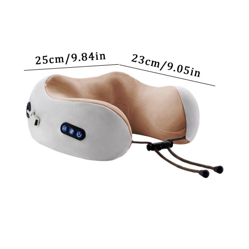 Body Pillow with Vibration and Heating Gray U-Shaped Memory 2