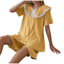 Women's Sweet Two-Piece Pajama Set Cute Top and Shorts M-2XL